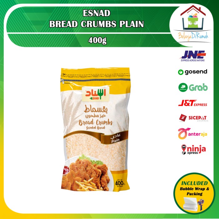 Jual Tepung Roti Panir Esnad Bread Crumbs Plain 400g | Shopee Indonesia