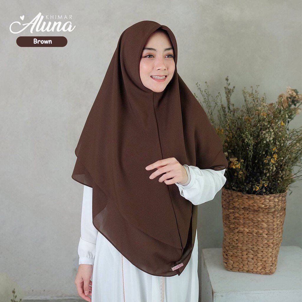 Jual Khimar syari Zayra aluna hijab dua layer / jilbab syari jumbo