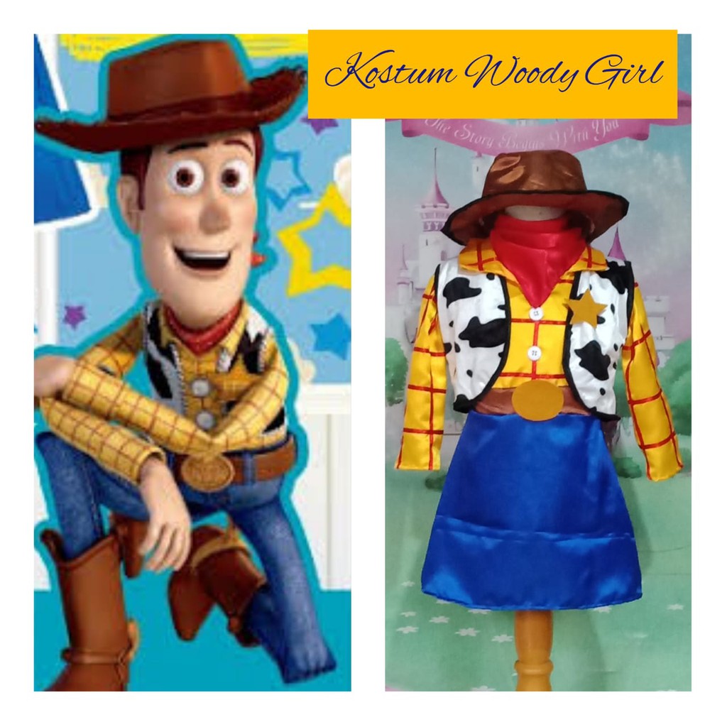 Jual Kostum Woody Girl/Cosplay Woody Toy Story | Shopee Indonesia