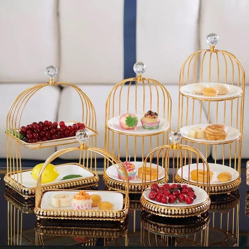 Jual Rak Kue Cupcake Buah Cake Stand Bentuk Sangkar Burung Susun ...