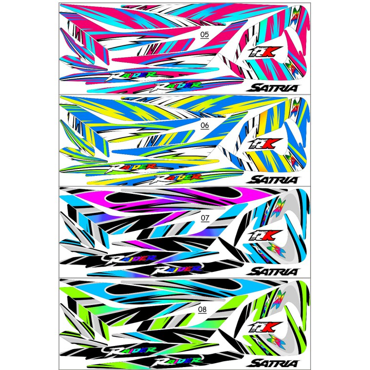 Jual Sticker / Striping Variasi Thailand Thailook Satria Fu CBU 2005 ...