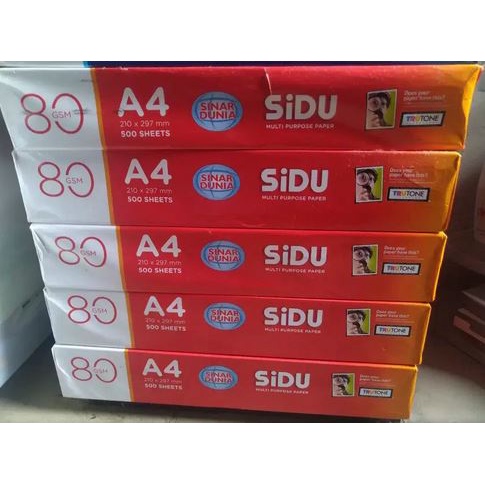 Jual Kertas HVS A4 Sidu 80 Gram | Shopee Indonesia