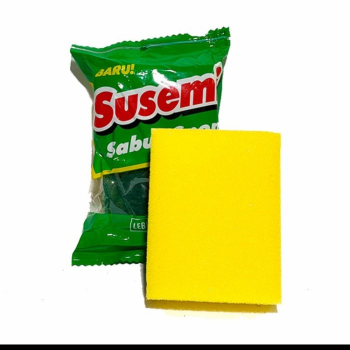 Jual Q5 KUNING HIJAU ( SUSEMI ) GROSIR SPON SABUT BUSA SPONGE CUCI ...