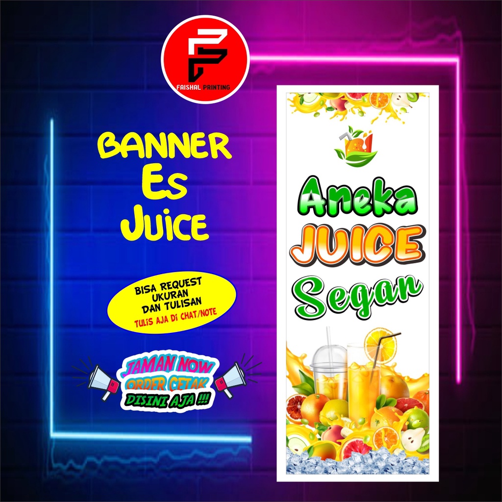 Jual Spanduk Es Jus Banner Ice Juice Spanduk Warung Spanduk