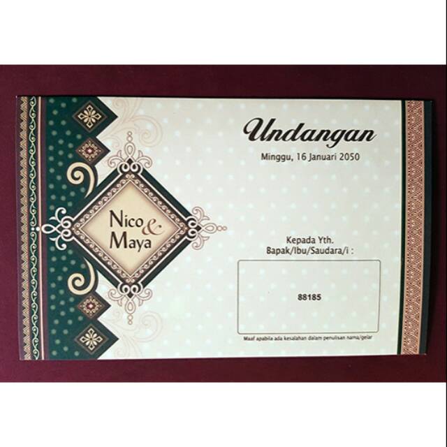 Jual Undangan nikah ER 88185 | Shopee Indonesia