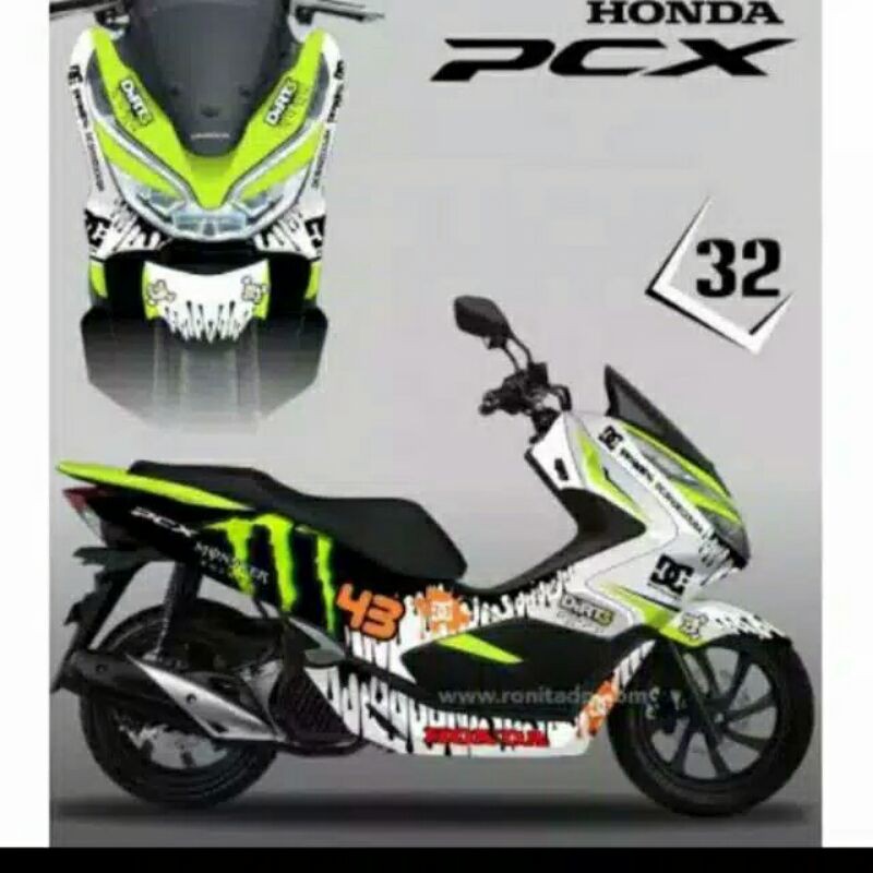 Jual Decal Full Body Honda Pcx Variasi Monster Pilihan Striping Dekal