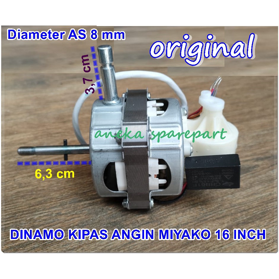  Jual DINAMO KIPAS ANGIN MIYAKO KAS 1627 - 16 INCH ORIGINAL PANJANG AS 6 