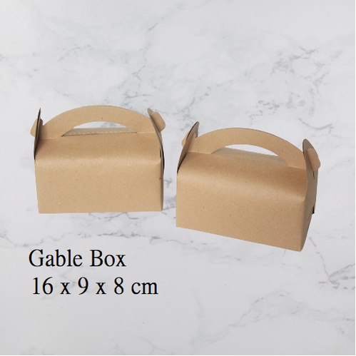 Jual Gable Box Dus Kotak Hampers Bungkus Kemasan Snack Box Kraft Kotak Packing Gif Box Jinjing