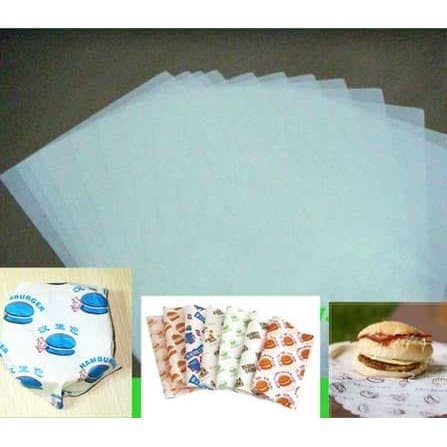 Jual kertas nasi polos medium 25cm x 27cm paper rice wrap burger kfc ...