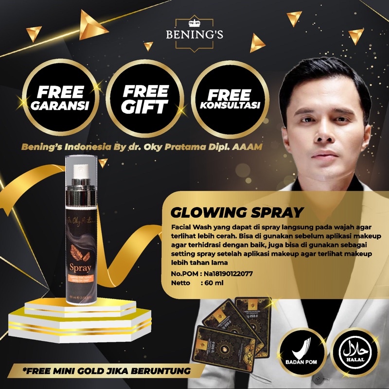 Jual BENING'S GLOWING SPRAY FACE MIST TERBAIK MENYEGARKAN