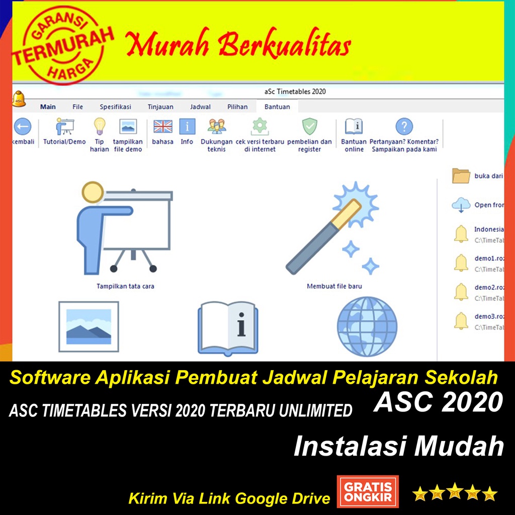 Software Aplikasi Pembuat Jadwal Pelajaran Sekolah ASC 2020