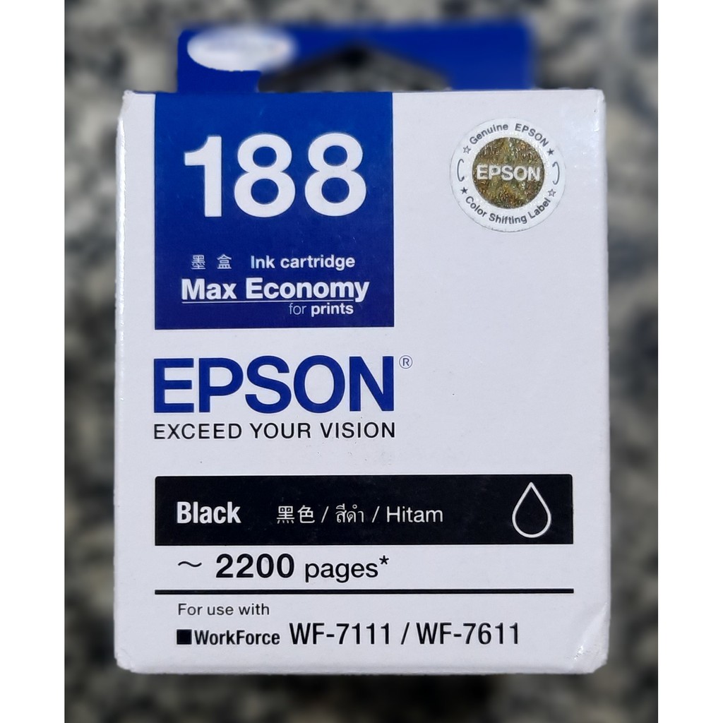 Jual Tinta Epson T188 Black - T188 Color - Tinta Printer WF7111 WF7211 ...