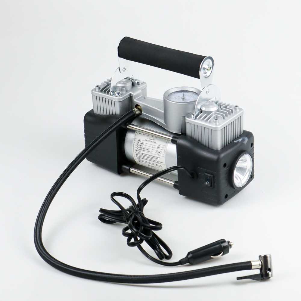 Jual PROMO Pompa Ban Mini Compressor Portable Double Cylinder 12V DC ...