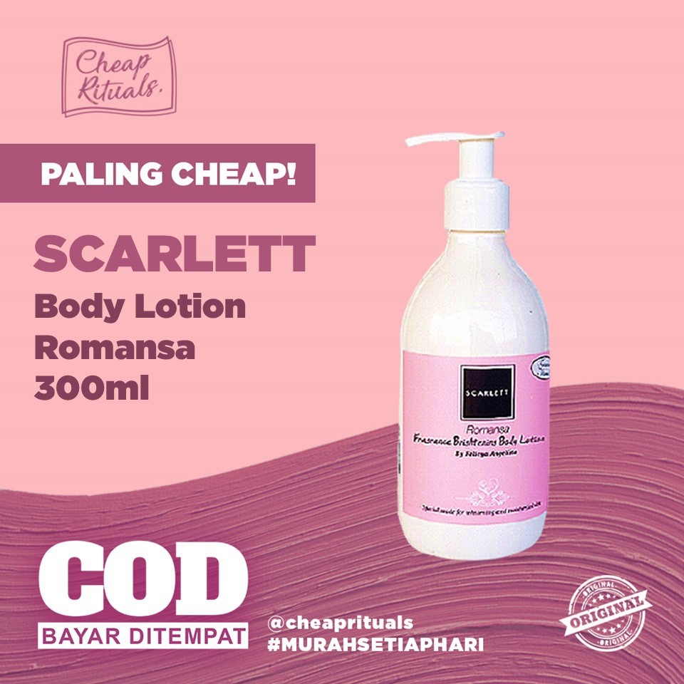 Jual SCARLETT Body Lotion 300ml Romansa ( Putih ) Shopee Indonesia