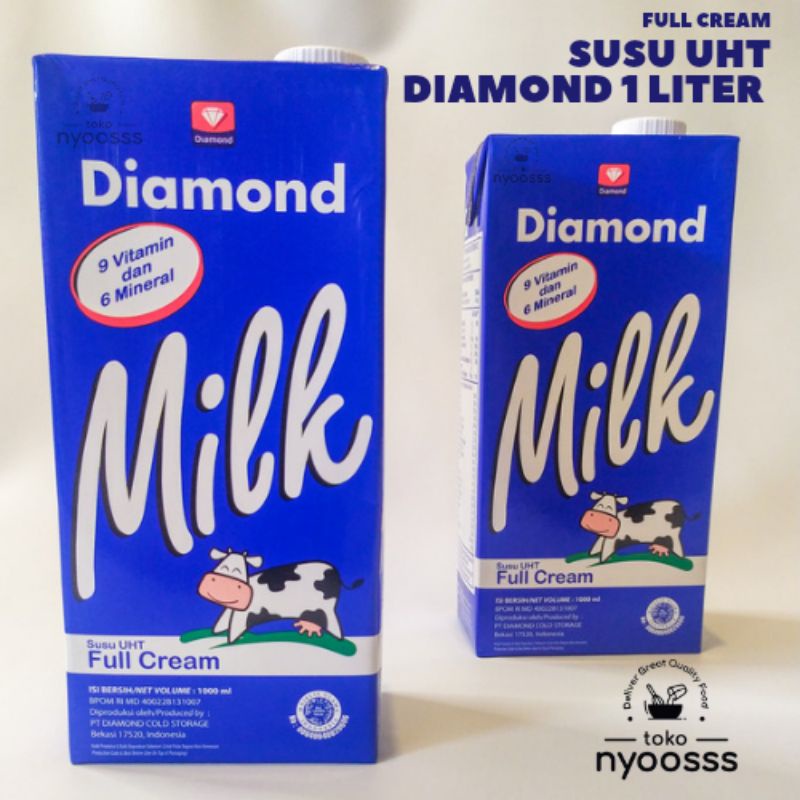 Jual Diamond Susu UHT Full Cream 1 Liter/ Susu Putih Full Cream