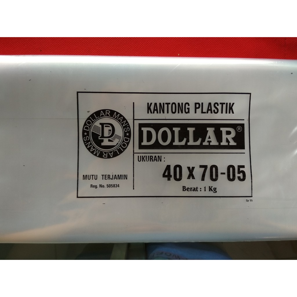 Jual Kantong Plastik Bening Ukuran Besar 40x70-05 / Cap Dollar | Shopee ...