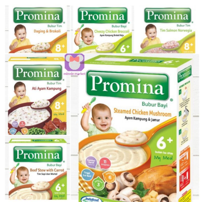 Jual Promina Bubur Bayi 6+ BOX 120gr / Bubur 8+ BOX 100gr / Homemade ...