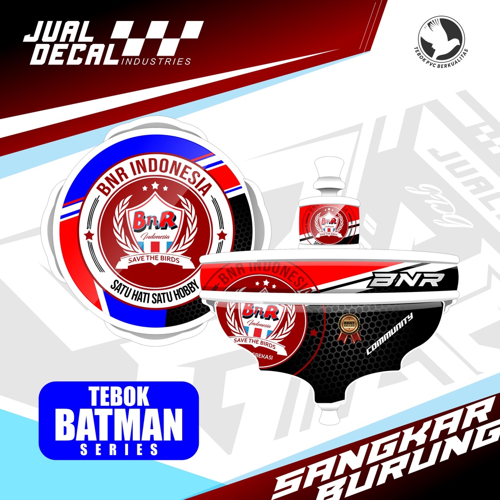 Jual Stiker Tebok Batman BNR COMMUNITI Decal Sangkar Burung Lovebird ...