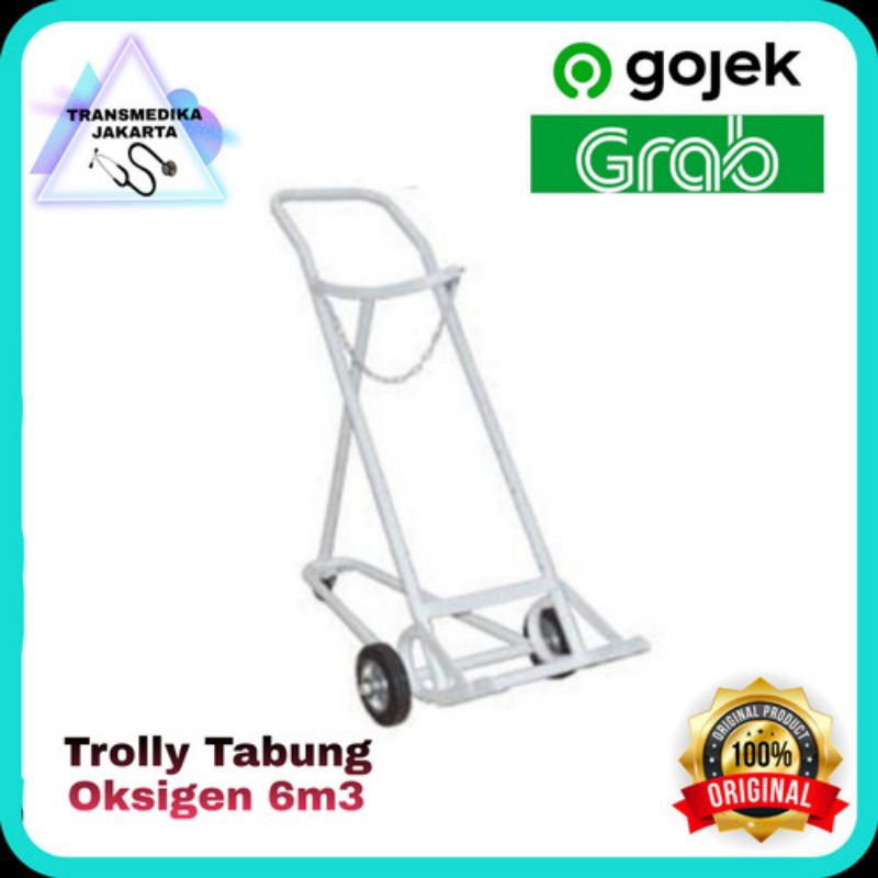 Jual Troli Tabung Oksigen 6m3 / Trolly Oksigen / Trolley 6m3 / Troli ...