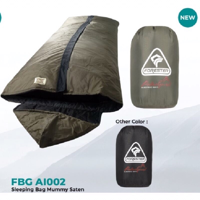 Jual FORESTER SLEEPING BAG FBGAI002 MUMMY SATEN ORIGINAL FORESTER 100