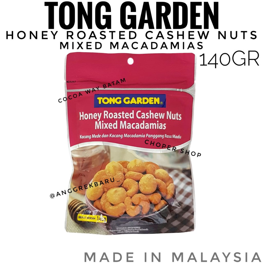 Jual Kacang Tong Garden Honey Roasted Cashew Nuts Mixed Macadamias