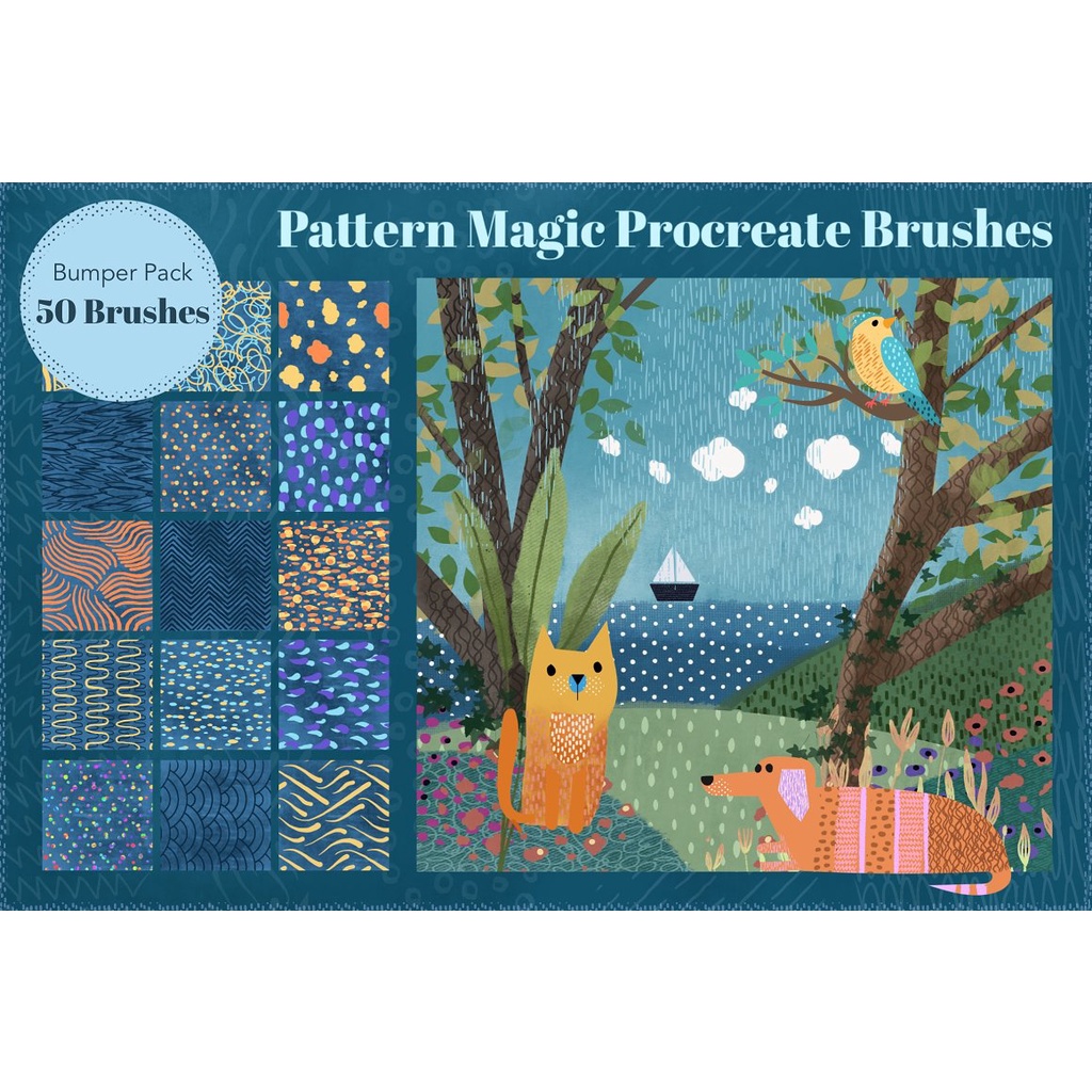 Jual Procreate Brush - 50 Pattern Magic Procreate Brushes | Shopee ...