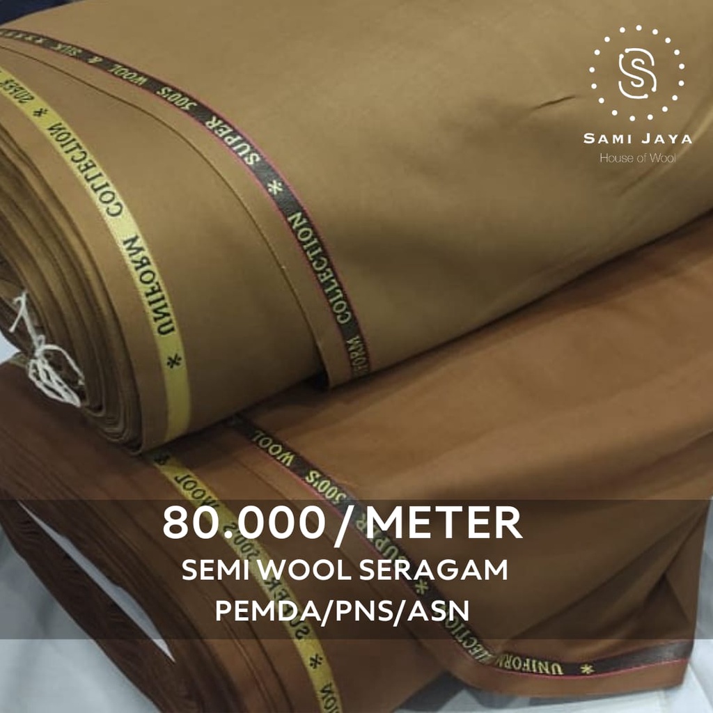 Jual Kain Bahan Seragam PEMDA/PNS/ASN Lanificio Semi Wool | Shopee ...