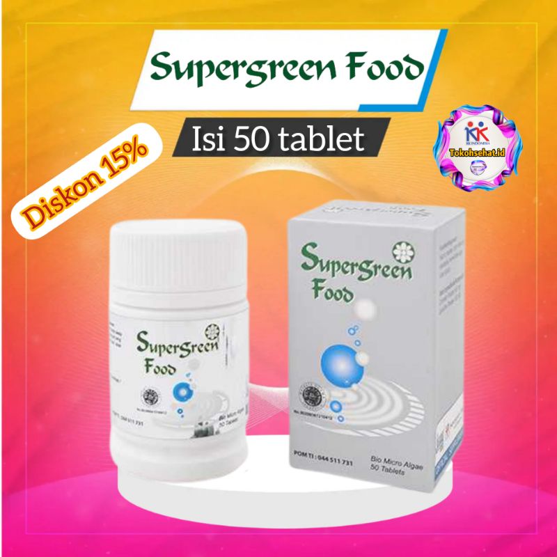 Jual Super Green Food Isi 50 Tablet Suplemen Multivitamin KK Indonesia