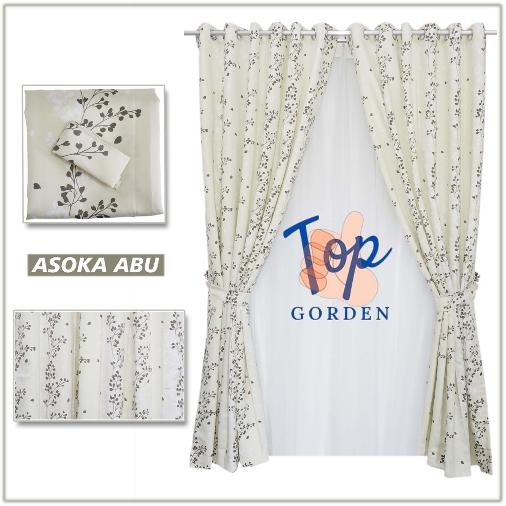 Gorden jendela bahan katun yang cocok untuk ruangan modern