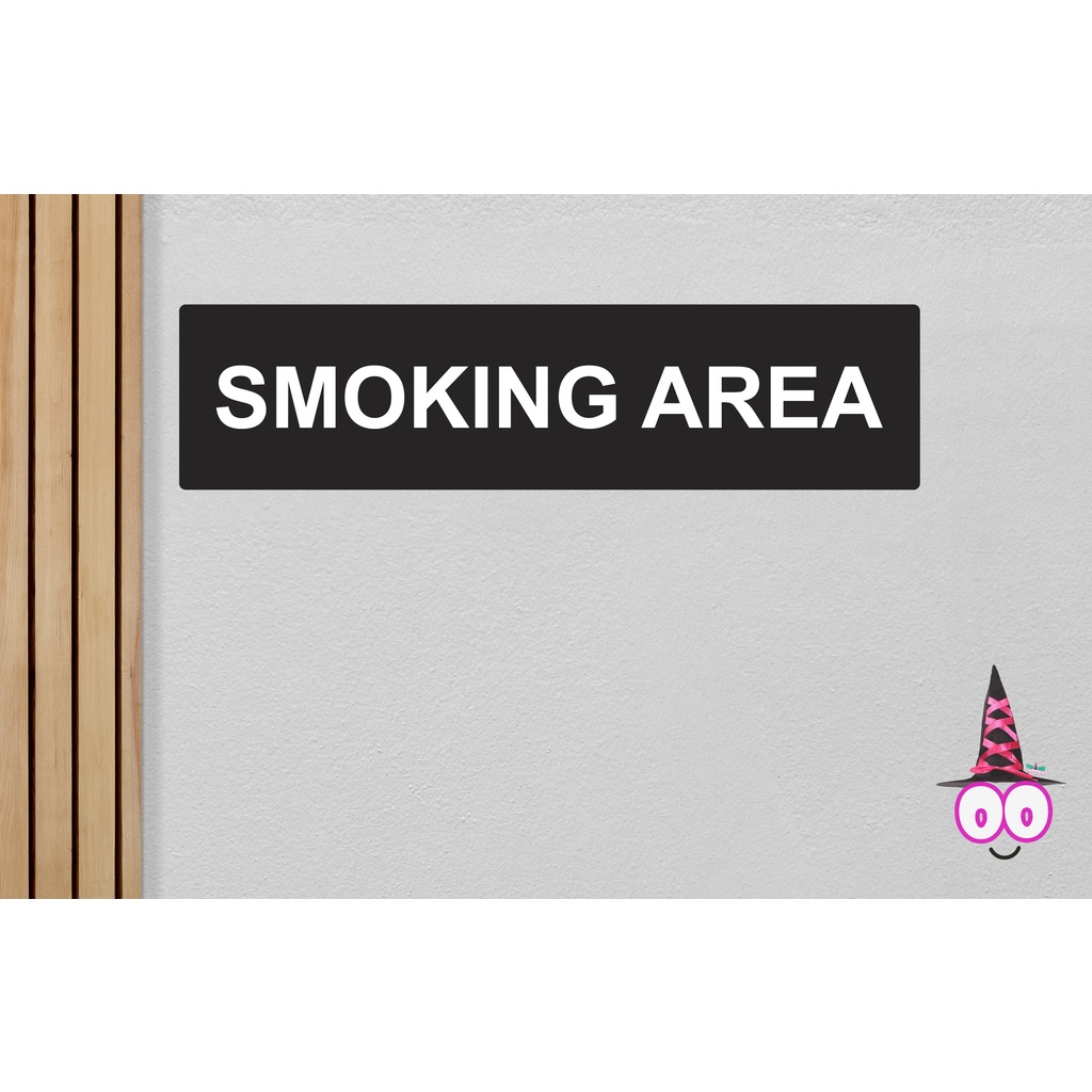 Jual Papan Tanda Area Merokok Smoking Area Sign Acrylic Signage