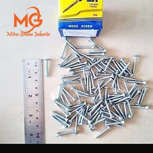 Jual Skrup Kayu X Mm Isi Pcs Wood Screw Taping Skrup Awet