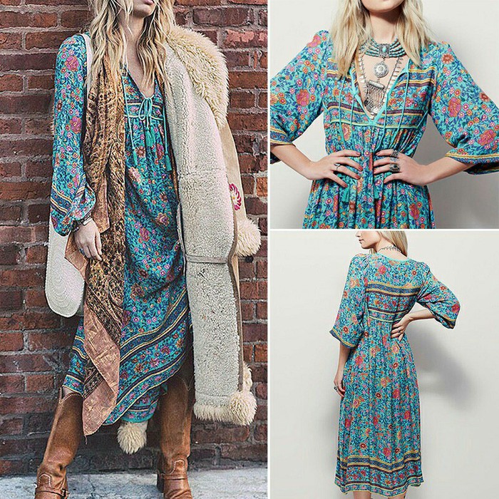 Jual dress bohemian hotsell