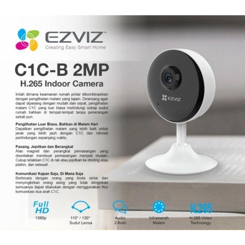 Jual EZVIZ C1C-B 1080P 2MP Mini IP CAM Wireless | Shopee Indonesia