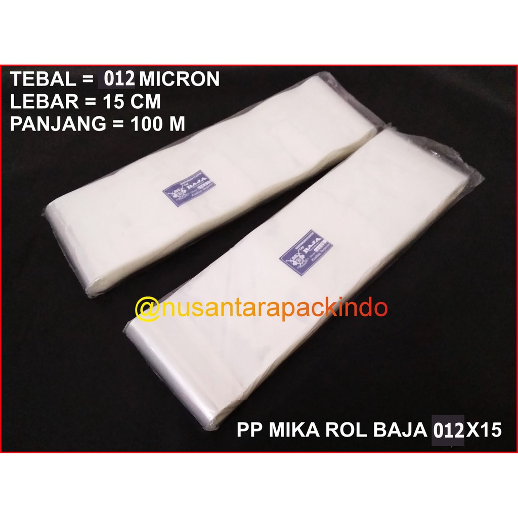Jual Plastik Pp Mika Rol Baja 012x15x100 Semi Mika | Shopee Indonesia