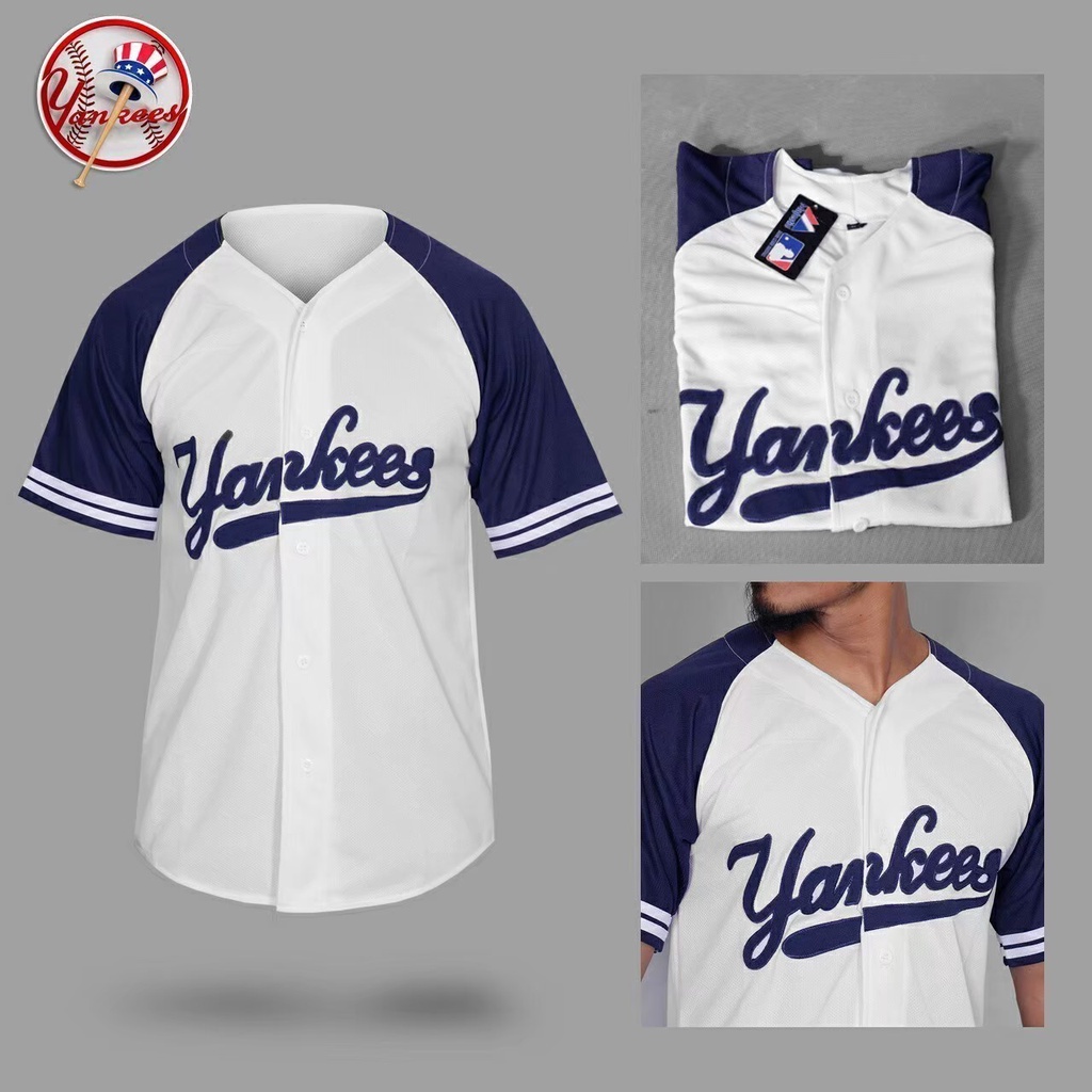 Promo JERSEY BASEBALL / BAJU BASEBALL / KAOS BASEBALL DODGERS WHITE NAVY  Diskon 20% di Seller Dunia Aksesoris - Karanganyar, Kota Bandung