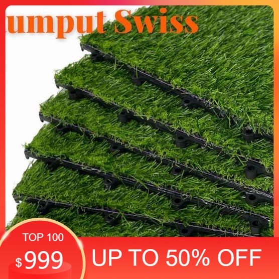 Jual COD COD!! Decking tile lantai rumput sintetis ukuran 30 x 30 cm ...