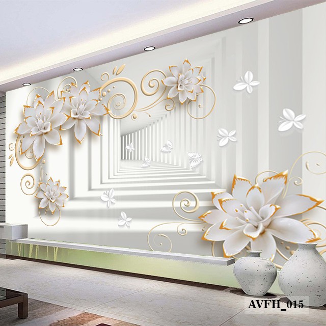 Jual Wallpaper Dinding Custom 3d Ruang Tamu Kamar Tidur Motif