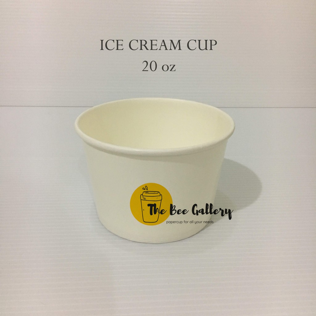 Jual ICE CREAM Paper Cup 20 oz / Gelas Kertas Es krim (per 1000 ...