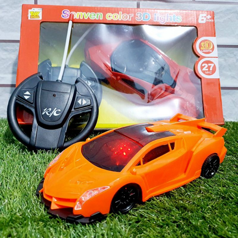 Jual Mobil Remote Control RC Car Baterai Nyala Lampu 3D