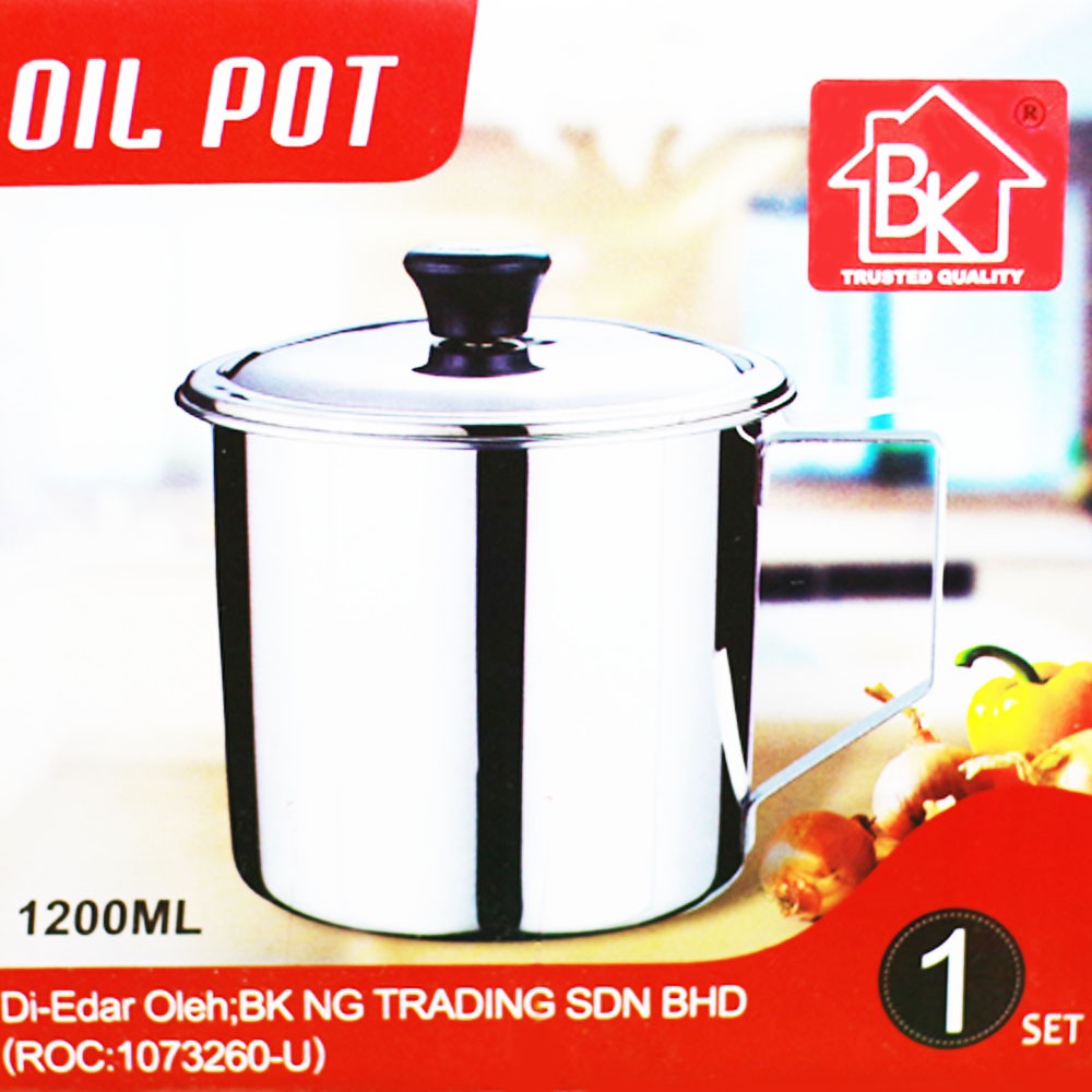 Jual Oil Pot Wadah Saringan Minyak Stainless Steel 1100 Ml Shopee Indonesia 1821