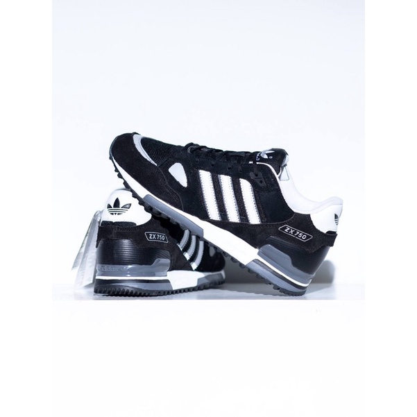 ADIDAS ZX 750 BLACK WHITE GREY ORIGINAL 100 SEPATU PRIA SEPATU RUNNING