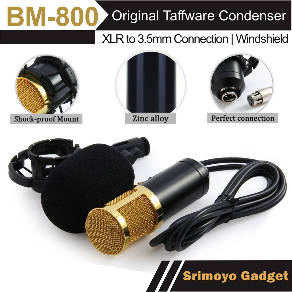 Jual Mikrofon BM 800 Condenser Original Mic Kondenser BM800 Taffware
