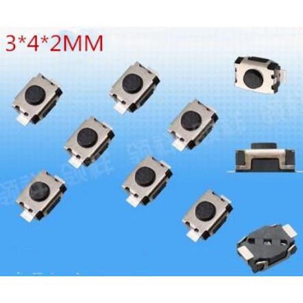Jual Tact Switch 3x4x2 mm Saklar Kecil Micro On Off Tactile 2 Pin SMD ...