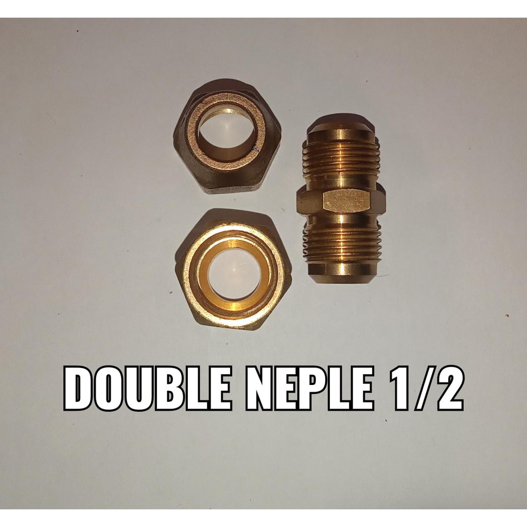 Jual Double Neple Nepel Set Pipa AC 1/2 | Shopee Indonesia