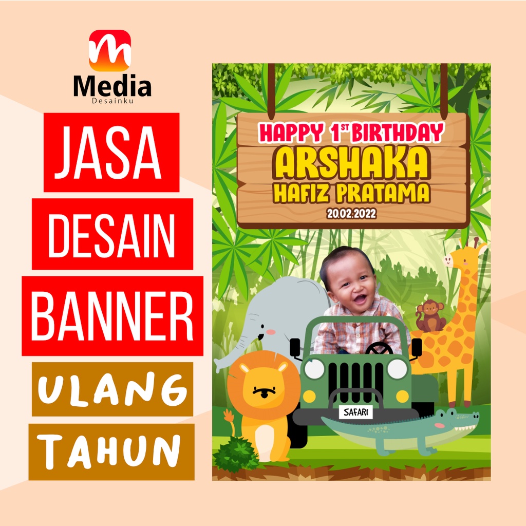 Jual BACKDROP BANNER SPANDUK ULANG TAHUN ANAK | Shopee Indonesia