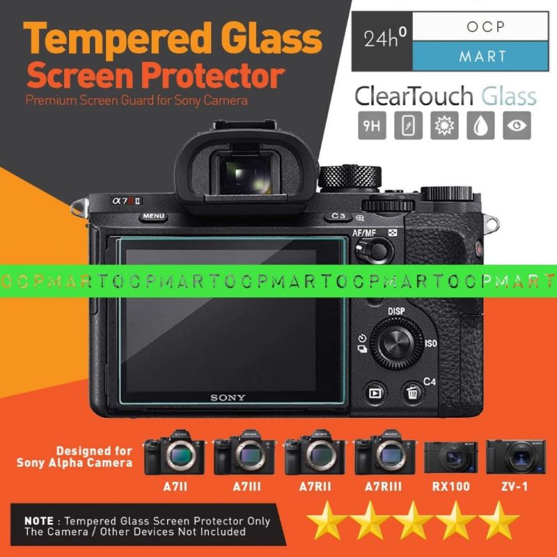 Produktbild von Kepuch 2 Pack Gehärtetes Glas Bildschirmschutz Für Sony RX100/RX10/RX1/A7II/ A7RIII/NEX-5/NEX-6