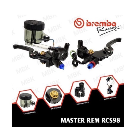 Jual Master Rem Brembo Model Rcb Tabung Oval Mm Universal Pnp Vixion Ninja Beat Scoopy Vario