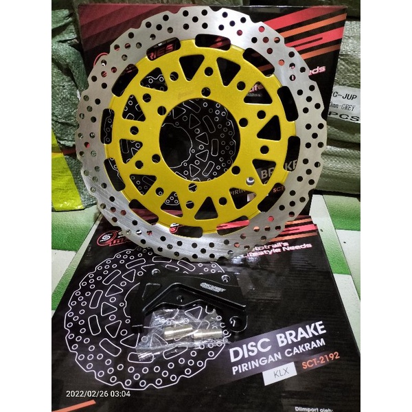 Jual Piringan Cakram Depan 320mm Plus Breket Scarlet Klx 150 Disc Brake