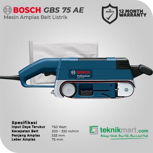 Jual Bosch Belt Sander / Amplas Listrik 750W GBS 75 AE Shopee Indonesia