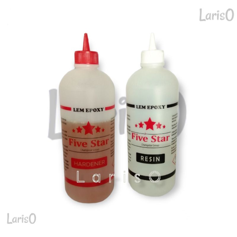Jual Lem Bintang Epoxy Five Star 1kg (Lem Epoksi Hardener dan Resin